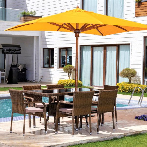 میز و صندلی ورونیکا مناسب تراس و کافه ویلا (6 نفره + میز نهارخوری)