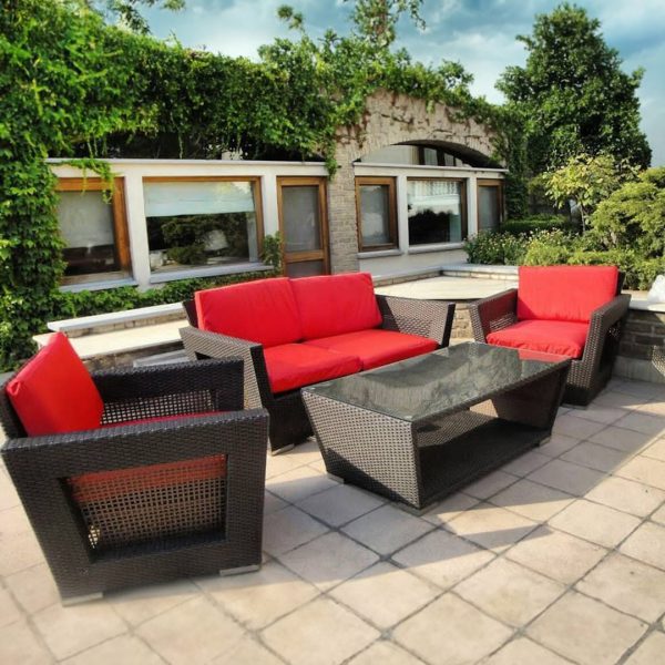 مبلمان راتان حصیری سانسوریا (4 نفره + میز کافی)