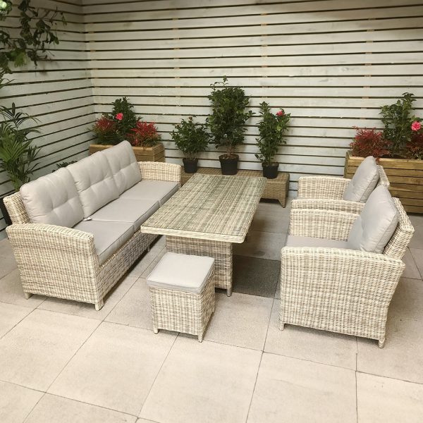 ست مبلمان مینیمال راشا (5 نفره + 1 پاف + میز جلومبلی)