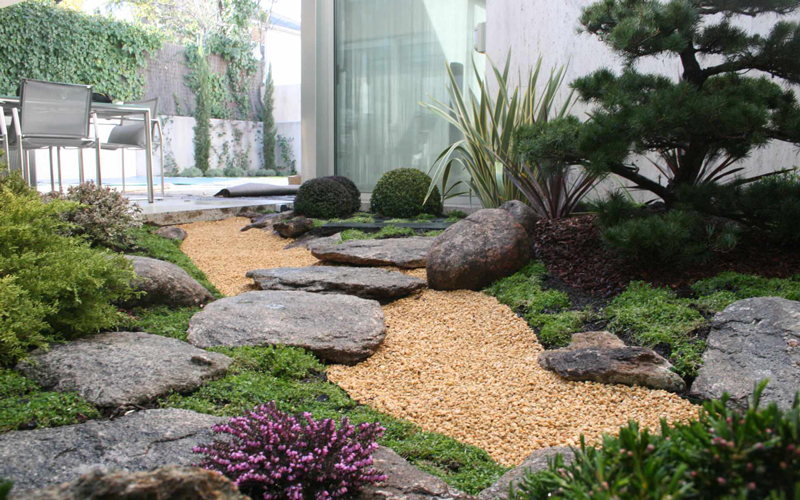 محوطه سازی به سبک باغ ژاپنی
