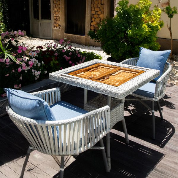 ست تخته نرد مناسب ویلا و تراس و هتل (2 نفره + میز)