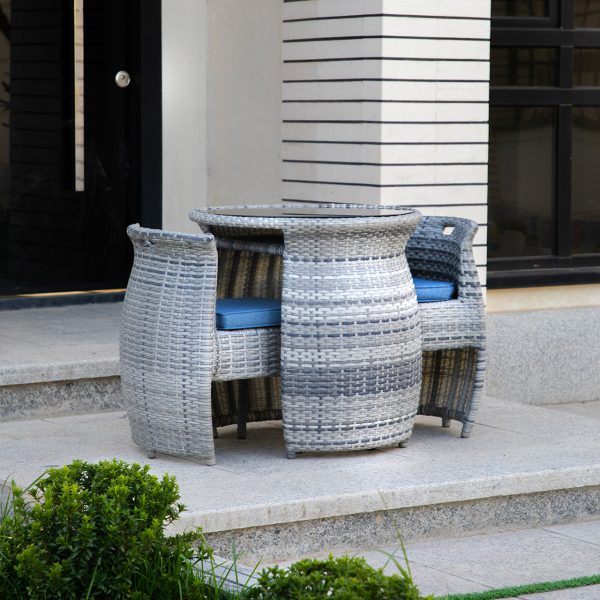 ست فضای باز تولیپ کم جا ولی راحت مناسب تراس گاردن (2 نفره + میز گرد)